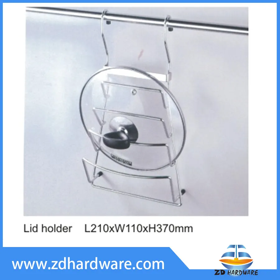 Hanging Kitchen Lid Holder Lids Rack Pan Storage Pot Cover Supporter