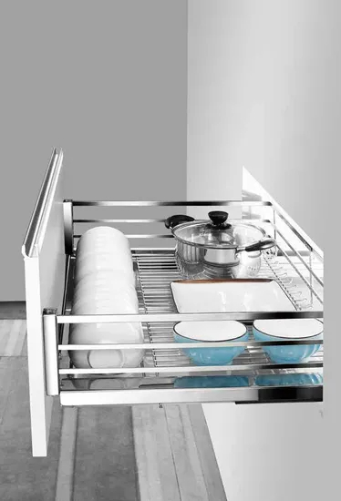 Flat Steel Basket 3D Kitchen Wire Basket