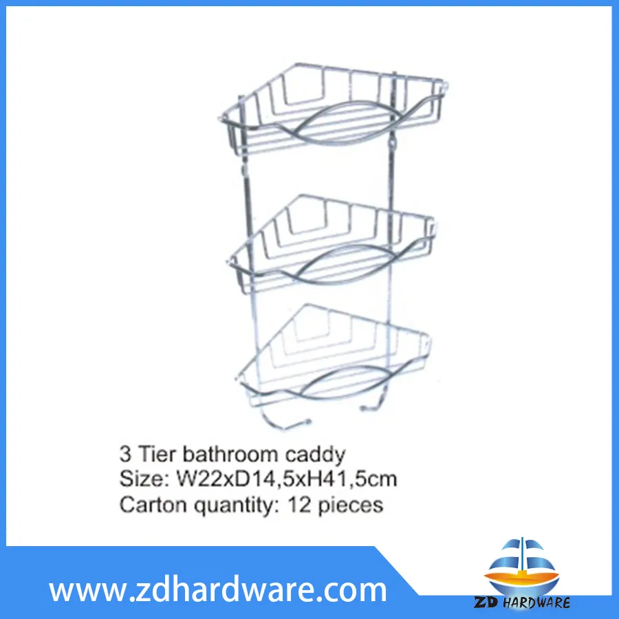 3 Tier Bathroom Caddy Shelf Shower Rack Shampoo Baskets