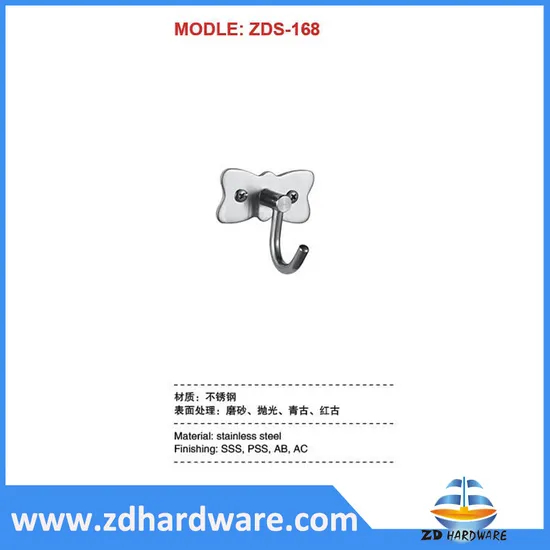 Stainless Steel Wall Mounted Hooks Cloth Hanger Furniture Hardware Factory