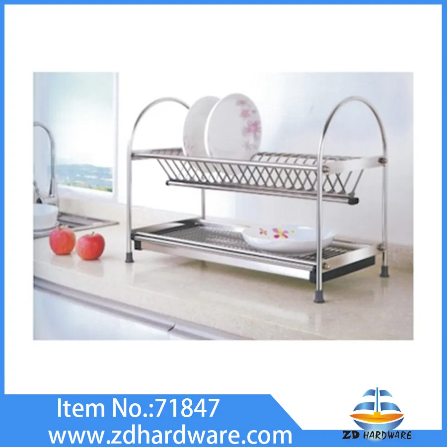 Stainless Steel Dish Holder Kitchen Worktop Baskets Factory