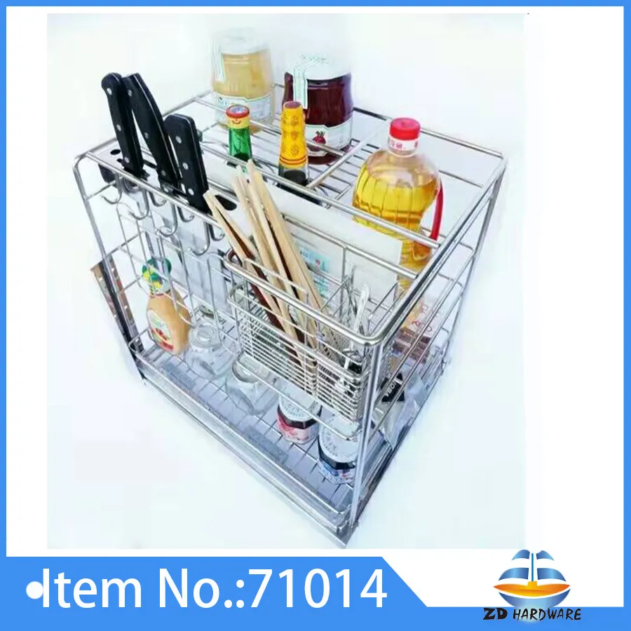 Multifunction Baskets Bottom Pull out Chrome Kitchen Wire Basket