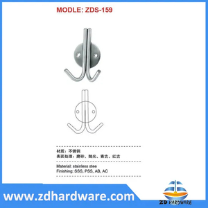 Stainless Steel Robe Hooks Wall Mounted J Shape Cloth Hanger Bathroom Accessories