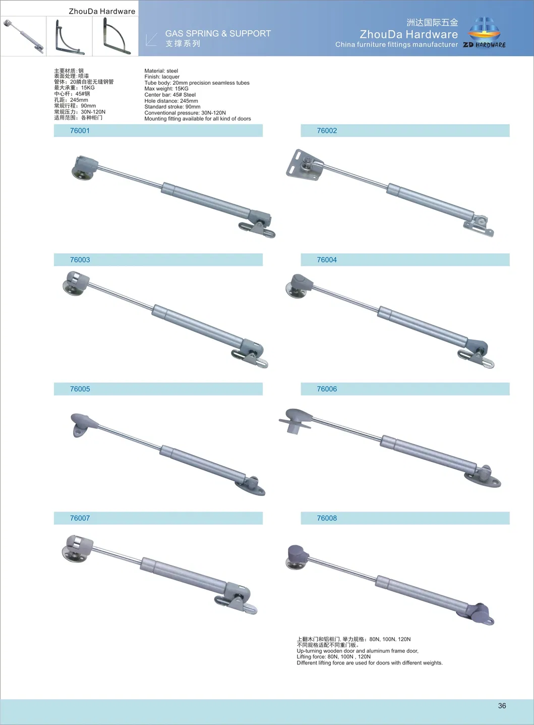 Gas Springs Gas Lift Gas Support Cabinet Fittings Hardware Kitchen Accessories