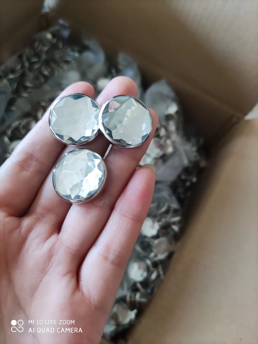 Elegant Crystal Button Decorative Nails for Stylish Furniture