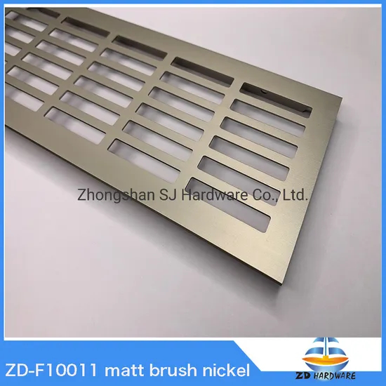 Aluminum Ventilation Grilles / Air Ventilator for Cabinet Grills Brush Nickel 100*500mm