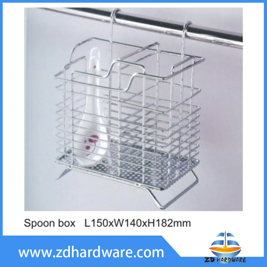 Kitchen Storage Spoon Knife Box Basket Wire Ware Spoon Holder Rack