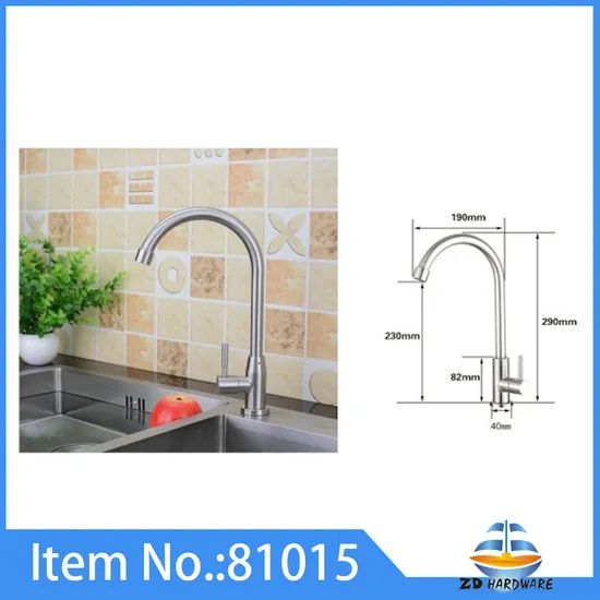 Kitchen Sink Faucet Taps Stainless Steel 304 Mixer