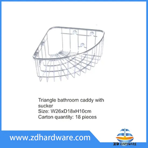 Triangle Bathroom Caddy Corner Baskets with Sucker Shower Rack