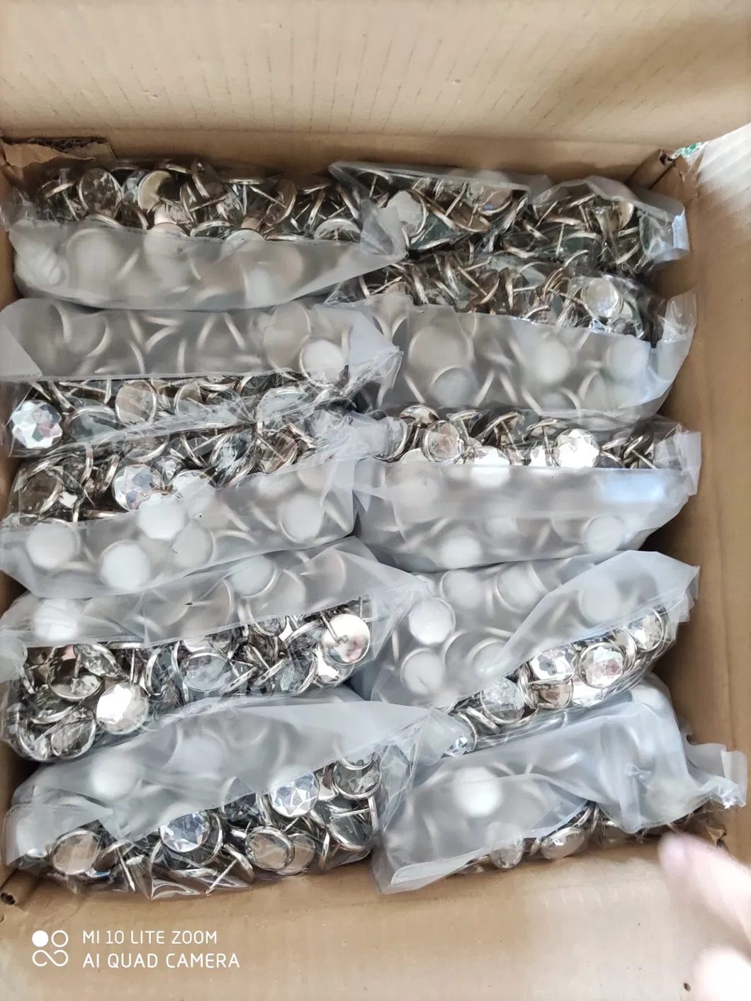 Elegant Crystal Button Decorative Nails for Stylish Furniture