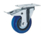 Blue Artificial Rubber Wheel Caster / Industrial Caster