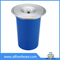 Plastic Body Stainless Steel Cover Bin Kitchen Worktop Bins Countertop Wast Bin