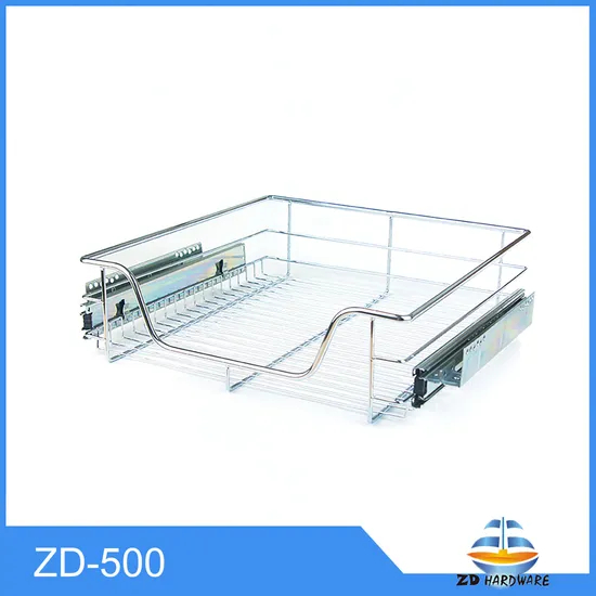 Kitchen Chrome Steel Wire Veg Baskets Dish Drying Racks Iron Storage Countertop Organizer 500mm