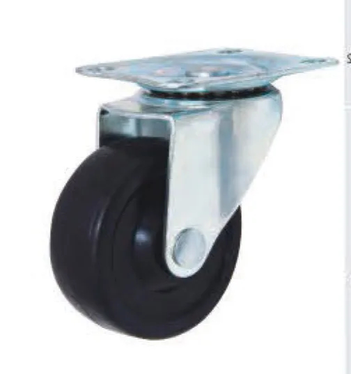 Black Rubber Caster Wheel/ Light Caster