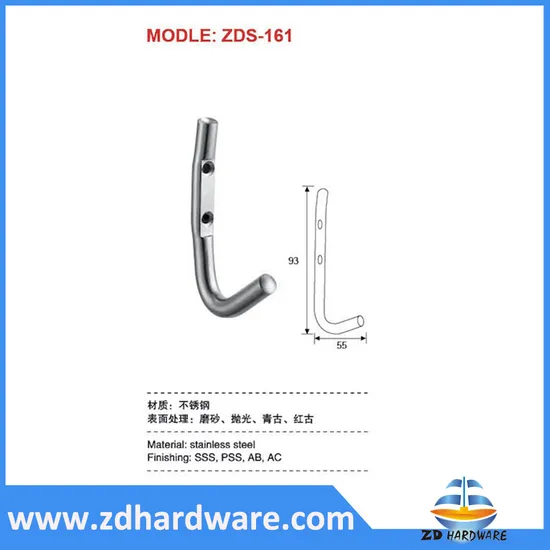 Stainless Steel J Shape Clothes Hooks Robe Hanger Furniture Accessories