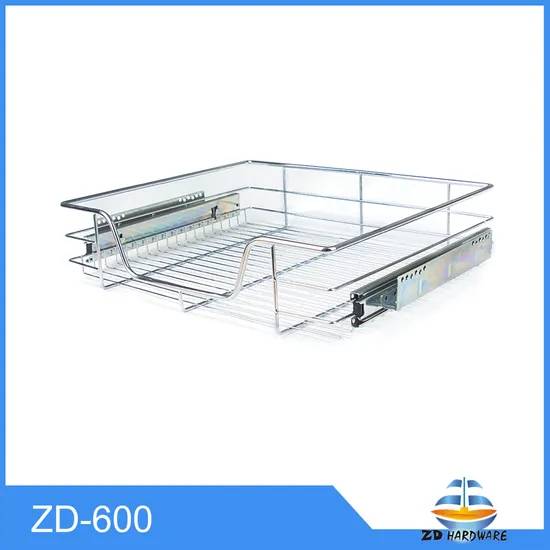 Kitchen Iron Chrome Baskets Veg Pull out Storage Rack 600mm Cabinet Hardware Accessories
