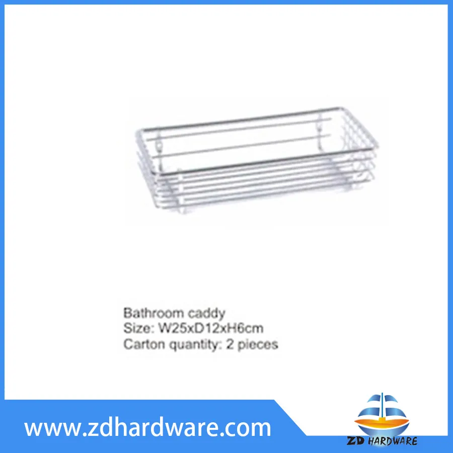 Bathroom Shelf Shower Caddy Chrome Long Shampoo Baskets