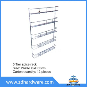 5 Tier Spice Racks Wall Mounted Spice Bottle Organzier Holder Kitchenware Baskets