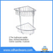 2 Tier Bathroom Caddy Corner Baskets Chrome Shampoo Racks Fittings Wire Ware