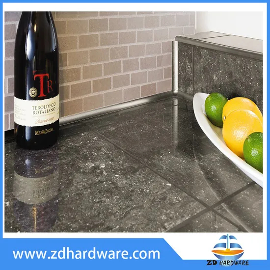 Wooden Top Backsplash PVC Profile Silver Worktop Profile Accessories