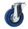 Blue Artificial Rubber Wheel Caster / Industrial Caster