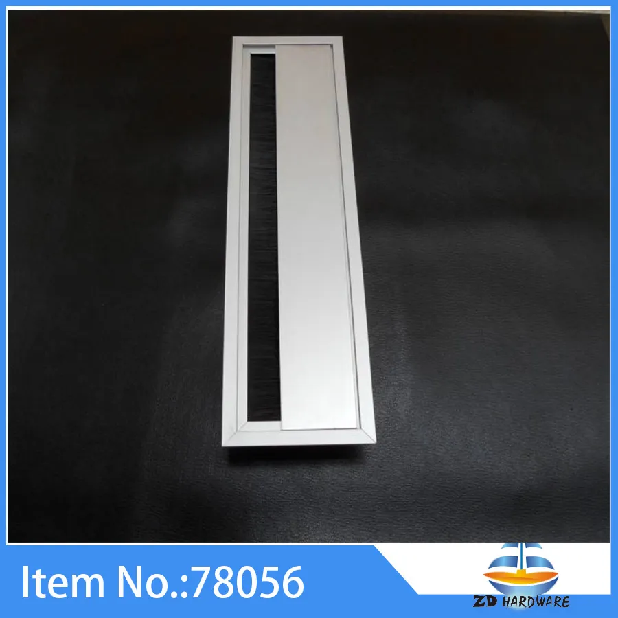 80*350mm Aluminum Office Compter Table Wire Cover Box Cable Outlet Box