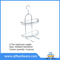 2 Tier Bathroom Hook Hanging Caddy Shower Shelf Baskets Chrome Hardware Fittings