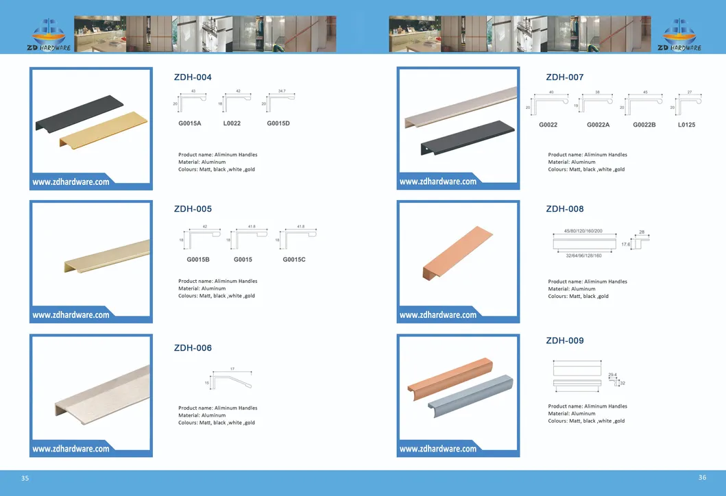 Hot Sell Low Prices Aluminum Furniture Pulls Aluminium Cabinet Knobs Door Hardware Fittings Profile Handles