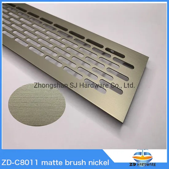 Aluminum Ventilation Grills/ Air Ventilator/ Aluminum Air Holes Grilles Brush Nickel 80*480mm